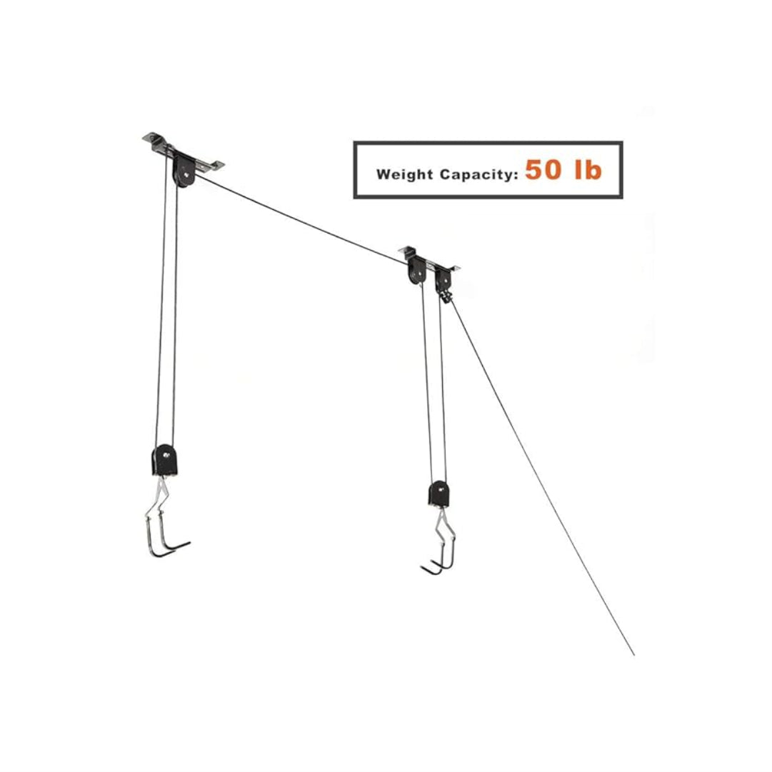 Heavy Duty Bicycle Ceiling Hoist – 100 lb Garage Lift
