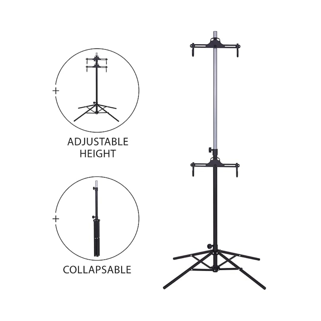 Flamboyant DuoLift Bike Display Stand – Adjustable & Collapsible 2-Bicycle Floor Rack