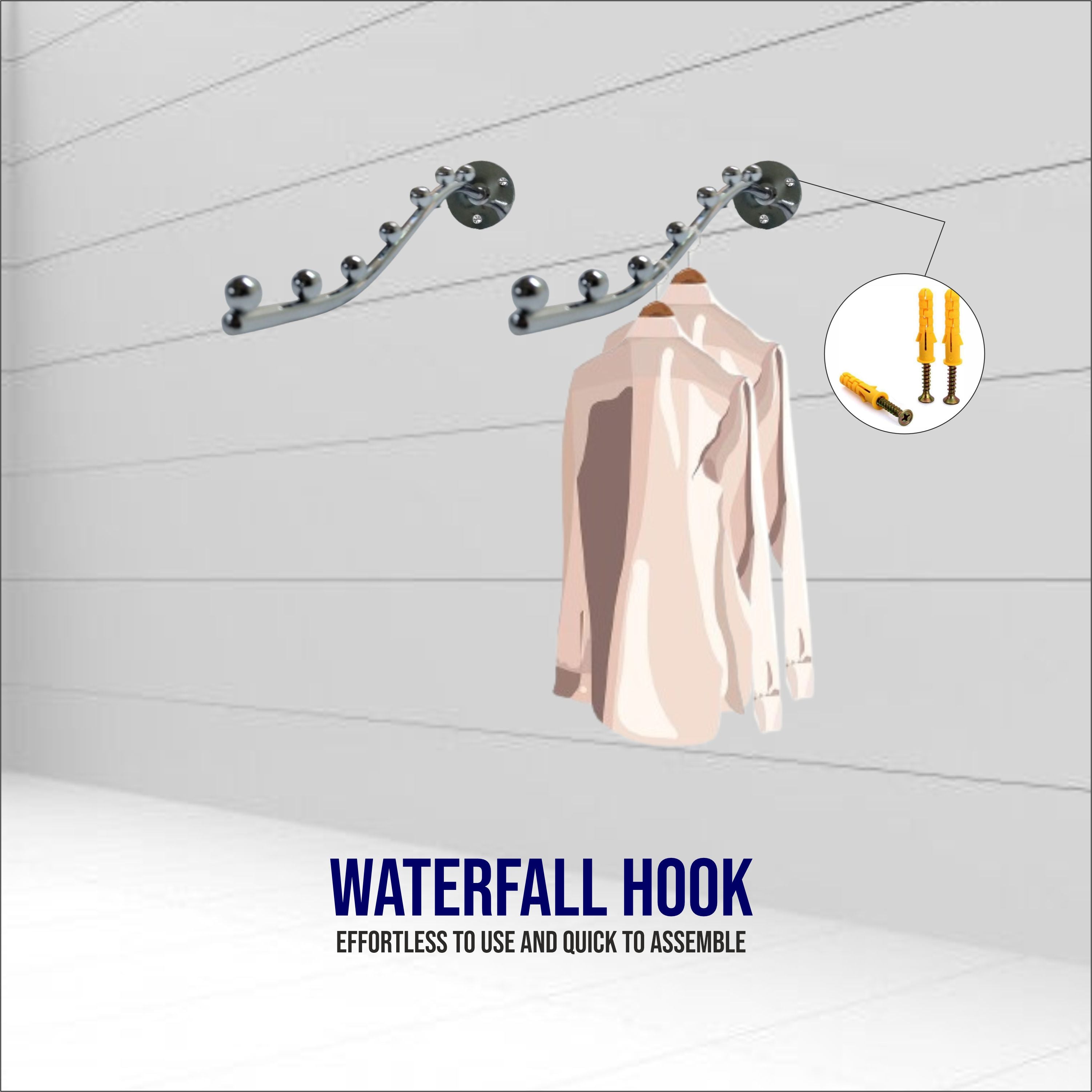 Clothes Hanging Hook, 1 pcs 7 Ball