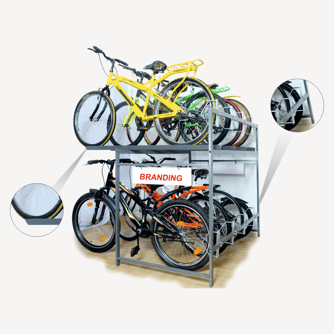 Double Decker 8 Bike Display Stand