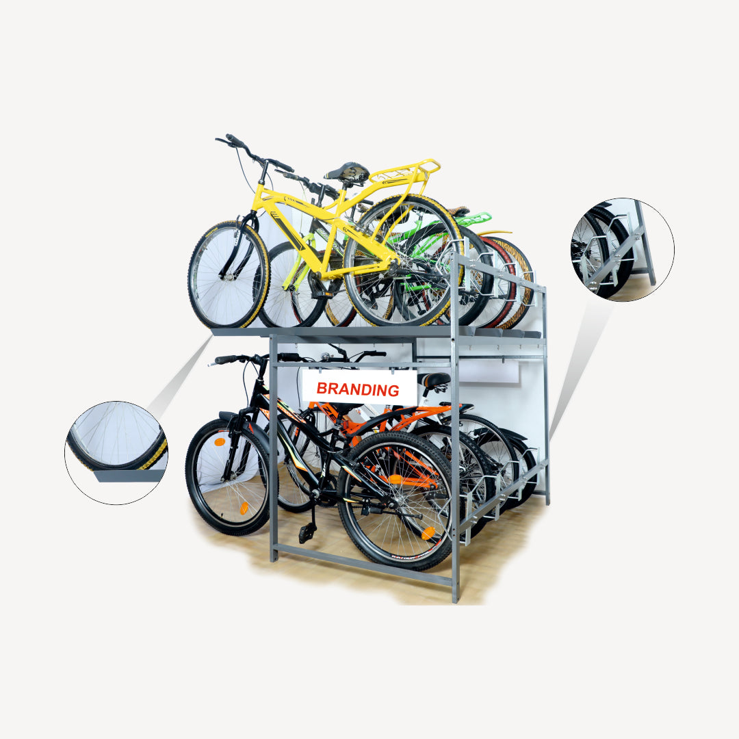 Double Decker 10 Bike Display Stand